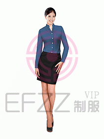女職業裝長袖襯衫設計圖099