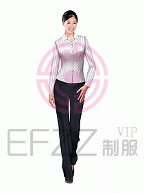 女職業裝長袖襯衫設計圖117