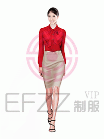 女職業(yè)裝長袖襯衫設計圖135