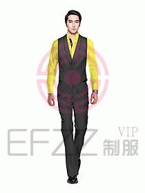 男職業裝馬夾設計圖098