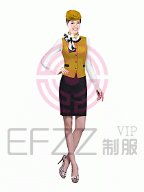 空姐服裝設計效果圖374