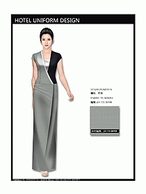 中餐咨客服裝設計效果圖546