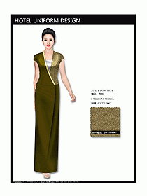 中餐咨客服裝設計效果圖549