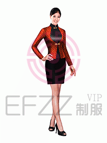 中餐服務(wù)員服裝設(shè)計效果圖1043