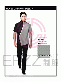 中餐服務(wù)員服裝設(shè)計(jì)效果圖1082
