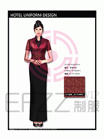 中餐咨客服裝設計效果圖551