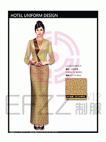 中餐咨客服裝設計效果圖558