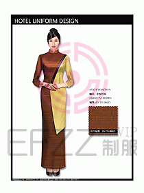 中餐咨客服裝設計效果圖560