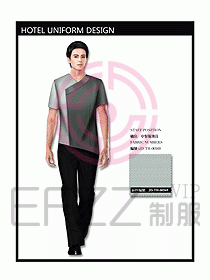 中餐服務員制服設計效果圖1119