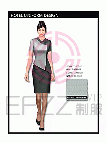 中餐服務(wù)員制服設(shè)計效果圖1120