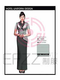 中餐服務(wù)員制服設(shè)計效果圖1121