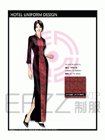 中餐迎賓制服設計效果圖563