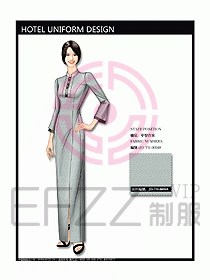 中餐迎賓制服設計效果圖564