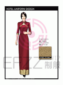 中餐迎賓制服設計效果圖569