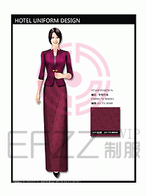 中餐迎賓制服設(shè)計(jì)效果圖574