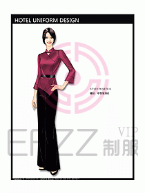 中餐服務(wù)員制服設(shè)計(jì)效果圖1132