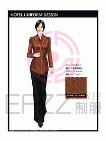 酒店中餐服務員制服效果圖1165