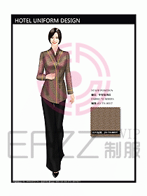 酒店中餐服務員制服效果圖1183