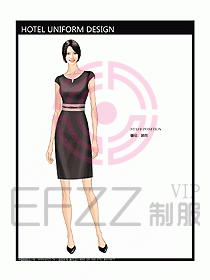 酒店總臺(tái)接待員制服設(shè)計(jì)效果圖433