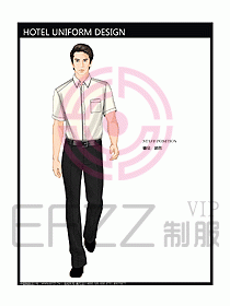 酒店總臺接待員制服設計效果圖439