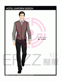 酒店客服服務員制服設計效果圖303