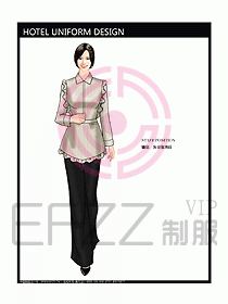 酒店客服服務員制服設計效果圖308