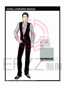 酒店西餐服務生制服設計圖723