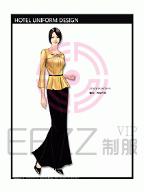 酒店西餐服務(wù)生制服設(shè)計(jì)圖721