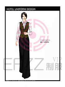 酒店中餐服務(wù)員制服設(shè)計(jì)圖1188