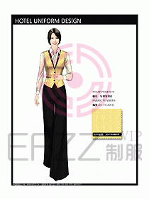 酒店中餐服務員制服設計圖1187