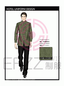 酒店中餐服務員制服設計圖1192