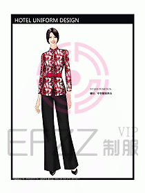 酒店中餐服務(wù)員制服設(shè)計圖1198