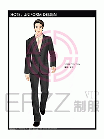 前臺服務生制服設計效果圖455