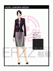 前臺服務生制服設計效果圖458