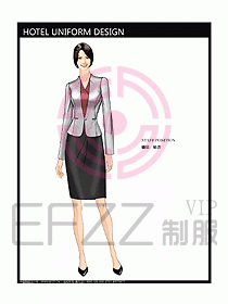 前臺服務生制服設計效果圖461