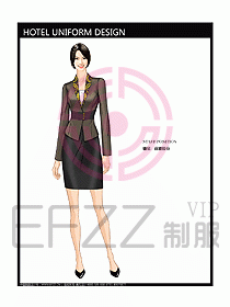 前臺服務生制服設計效果圖467