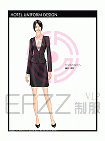 前臺服務生制服設計效果圖484