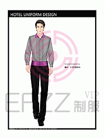 酒店西餐服務生制服設計圖755
