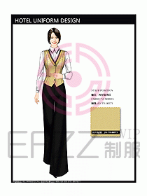 酒店西餐服務生制服設計圖768