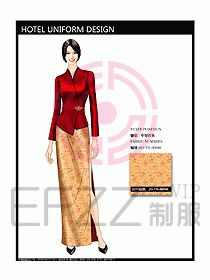 酒店中餐咨客制服設計圖585