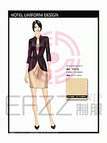 酒店中餐咨客制服設計圖581