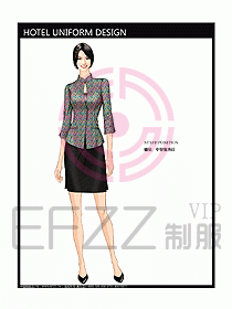酒店中餐服務員制服設計圖1211