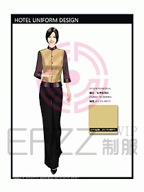 酒店中餐服務員制服設計圖1218
