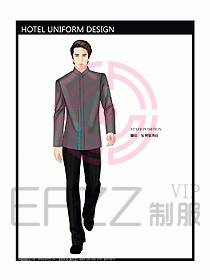 酒店中餐服務員制服設計圖1226