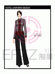 酒店中餐服務(wù)員制服設(shè)計(jì)圖1248