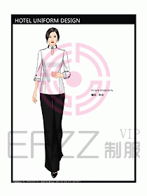 酒店客房服務員制服設計340