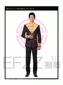 酒店中餐服務員制服設計圖1267