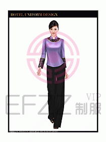 酒店中餐服務員制服設計圖1279