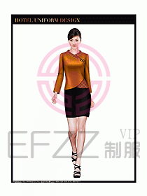 酒店中餐服務員制服設計圖1282