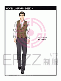 酒店西餐服務生制服設計圖780